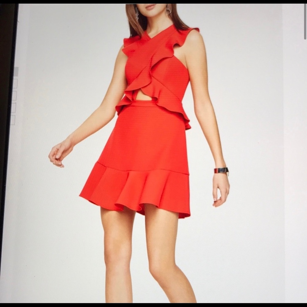 Bcbg Maxazira careen ruffle dress size 6